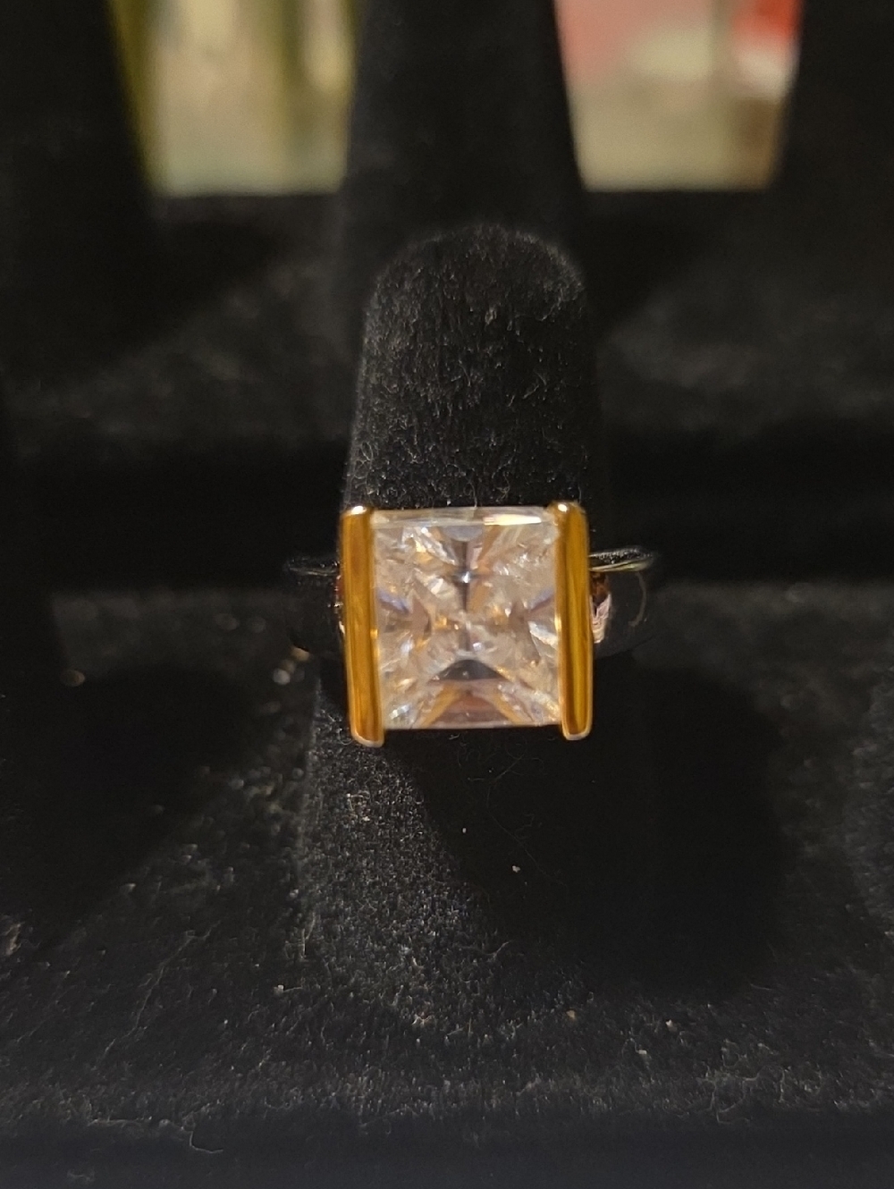 Park Lane Highlight Clear Princess-Cut Ring